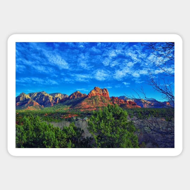 Sedona Arizona Vista Sticker by JimDeFazioPhotography